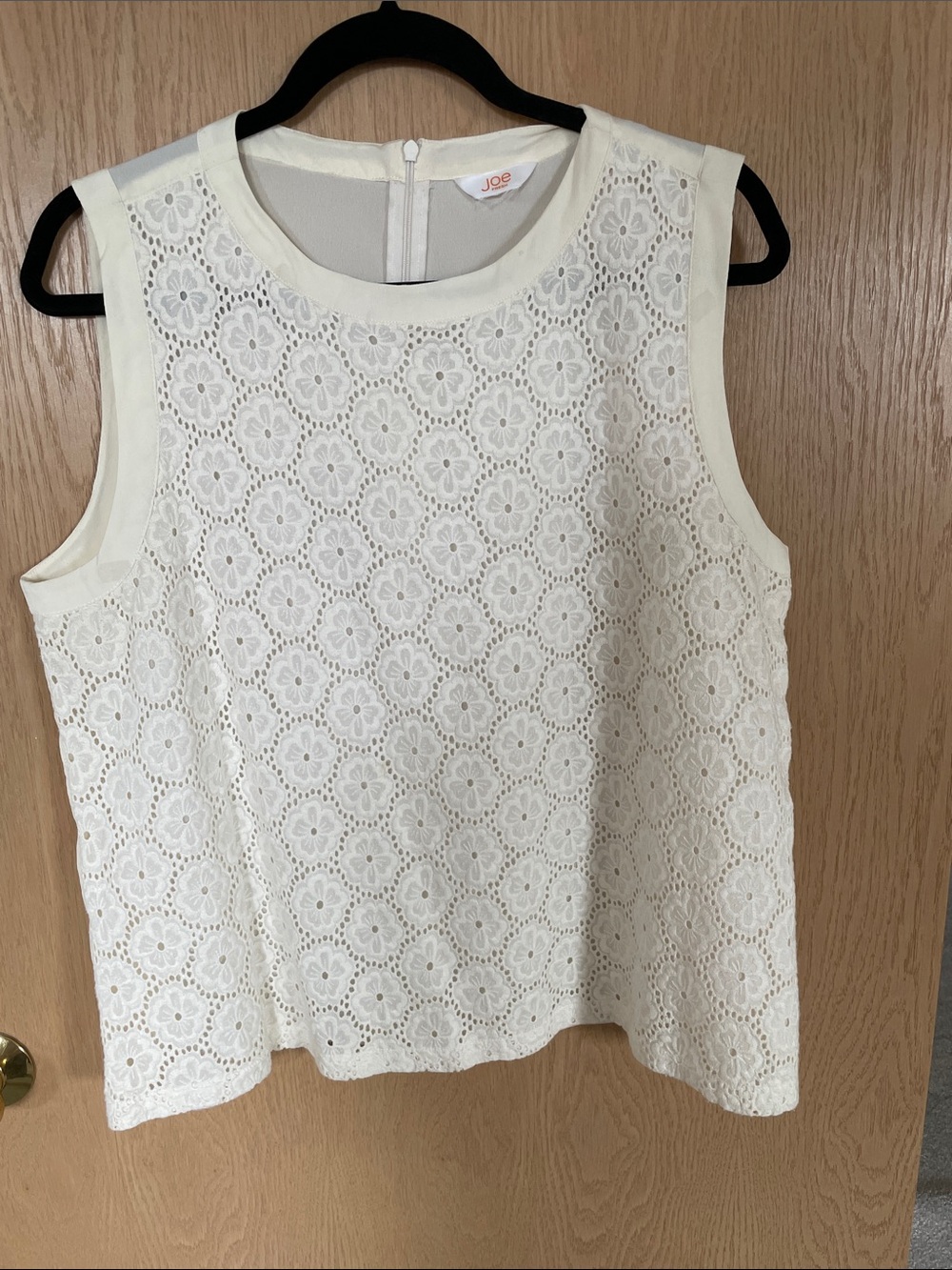 Joe Fresh Ivory Floral Eyelet Sleeveless Camisole